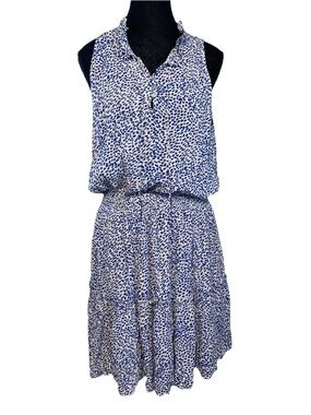 NWT Lovestitch Blouson Sleeveless Ruffled Dress Women’s Sz L Bohemian